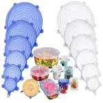 6Pcs Food Grade Silicone Preservation Cover Reusable Airtight - Image 3