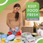 6Pcs Food Grade Silicone Preservation Cover Reusable Airtight - Image 2
